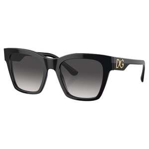 New Dolce & Gabbana Sunglasses Black Square Gold DG Metal Logo New